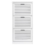 ZUN 3-bucket louvered shoe cabinet 04097946