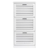 ZUN 3-bucket louvered shoe cabinet 04097946