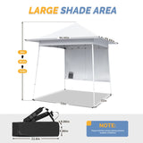 8*8ft Beveled Oxford Cloth Plastic Sprayed Iron Pipe With One Side Cloth Backpack Storage Bag 41055204