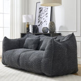Soft beanbag chair with high resilience foam core for two people. The comfortable square recliner W1996P252276