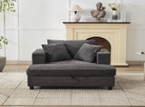 Chaise Lounge Chair Removable Storage Ottoman Accent Sofa Bed Upholstered Sleeper Couch Bed W1170P353053
