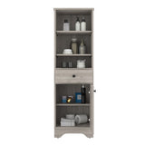 ZUN St. Clair Linen Cabinet, Two Interior Shelves, Two Open Shelves, Single Door B200P188813