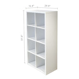 8-Cube Organizer Storage with Opened Back Shelves,2 X 4 Cube Bookcase Book Shleves for Home, Office 02606646