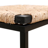 Set of 2 Water Hyacinth Woven Bar Stools for Kitchen Counter Water Hyacinth Grass Backless Barstools W1757104744