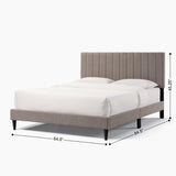 Normsman Dove Tufted Upholstered Platform Bed - Tungsten Gray - Queen W2193134334