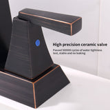 2-Handle Bathroom Sink Oil Rubbed Bronze 4 Inches Centerset Vanity 3 Hole Bathroom T3177P277477