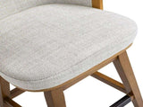 Bahama 26" Cane Rattan High-Back Swivel Counter Stool with Recessed Arms, Two-Tone Neutral Gray B2719P395569