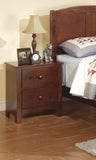 Dark Oak Finish Nightstand 2-Drawers Pine Veneer MDF Wooden 1pc Modern Nightstand HS00F4234-ID-AHD