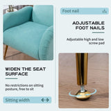 Accent Chair With Metal Gold Legs,Snowflake fabric Armchair,Single Sofa Chair for Living Room W3042P262912