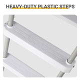 2 Steps 33in Pool Ladder Iron Grey Frame White Steps 08470483