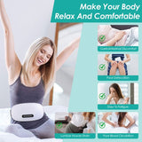 Stone Abdominal Massager - Dual Rotating Heads with 6 Red Lights, 5 Modes 3 Speeds 3 Heat Settings, 83064798