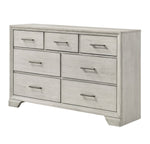 ZUN 1pc Contemporary Style Storage Drawers Dresser Bedroom Solid Wood Wooden Furniture White Mist Finish B011P228954