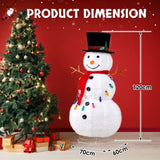 4FT Lighted Snowman Christmas Yard Decorations, Pre-lit Pull Up Snowman with 100 White LEDs, 11383965