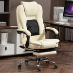 ZUN Massage Office Chair with Heat, Footrest, Beige W2069P174877