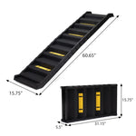 ZUN Folding Pet Ramp, Dog Ramp for Cars SUV, Vehicle Stairs Ladder with Nonslip Mats and Rubber Feet, W2181P145848