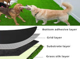 3ft x 32ft Artificial Turf 0.6" Mat with Drainage Holes. Fake Grass with Rubber Backing, 52604184