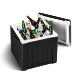 10 Gallon Cooler Side Table, Portable Ice Chest with Built-in Handle, Multifunctional Ice Cooler 42415193
