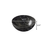 14'' Bathroom Bowl Ceramic Sink with Stone Pattern, No Faucet, Matte Black W2615P322667