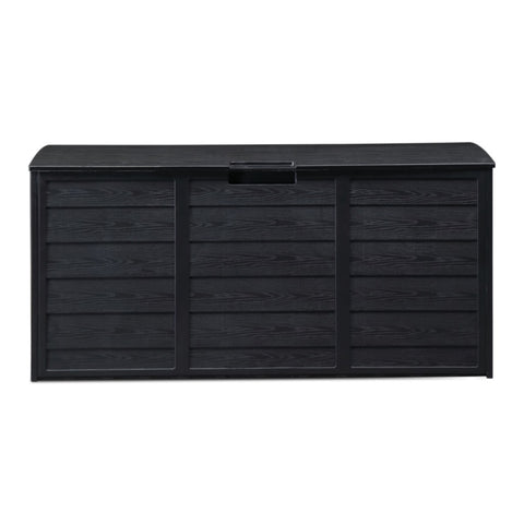 ZUN 75gal 280L Outdoor Garden Plastic Storage Deck Box Chest Tools Cushions Toys Lockable Seat BLACK 43351783