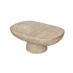 ZUN 36x24x15" Cream Oval Coffee Table W2078P161503