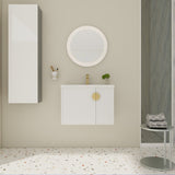28 Inch Bathroom Vanity with Ceramic Sink, For Small Bathroom, Bathroom Vanity with Soft Close Door W999P146019