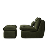 Compressed Lounge Chair with Ottoman, Modern Sofa for Small Spaces, Comfortable Upholstered Sofa for W1036P251828
