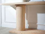 59in Modern Minimalist Wooden Console Table with Column Pedestal Design Elegant Decorative Accent W2729P270744