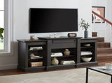 Media Console Table with Large Storage Cabinet, Modern TV Media Entertaionment Stand, Grey, W1758P206559