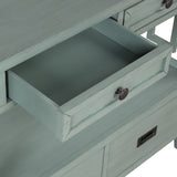 36'' Farmhouse Pine Wood Console Table Entry Sofa Table with 4 Drawers & 1 Storage Shelf for W120246662