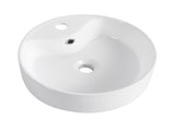 Ceramic Rotundity Above Counter White Bathroom Sink Art Basin W999P363287