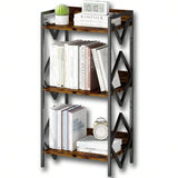 3 Tier Bookshelf For Small Space, Small Metal Bookshelf For Books, Organizers And Storage For 87702459
