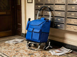 36L Folding Stair Climber Trolley, 6-Wheel Grocery Shopping Cart with Oxford Bag for Laundry & 76963278