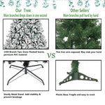 ZUN 7.5ft Automatic Tree Structure PVC Material Green Flocking 1450 Branches Christmas Tree 86998894