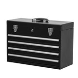 ZUN Metal Tool Box with 4 Drawers Portable Steel Tool Chest with Metal Cylinder Lock and Latch Closure, W3037P241994