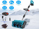 800W Electric Snow Shovel Cordless, Lightweight Foldable Snow Remover with Safety Lock, 49348714