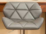 Glasgow Contemporary Tufted Adjustable Height Hidraulic Bar Stools, Set of 2, Grey T2574P164866