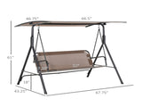 2-Seat Outdoor Patio Swing Chair-Brown 17252537
