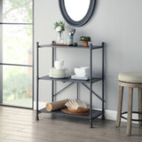 ZUN Cordelia Sandy Black, Dark Bronze Hand-Brushed Finish Console Table B2726P265235