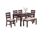 ZUN Contemporary Antique Cherry 1pc Dining Table Only Solid wood Rectangle Table Melamine Top Dining B011P194284