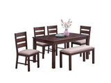 ZUN Contemporary Antique Cherry 1pc Dining Table Only Solid wood Rectangle Table Melamine Top Dining B011P194284