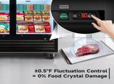 Glass Door Merchandiser Freezer 44.7 Cu.ft Swing Door Commercial Reach-In Display Freezers with LED W2095P435852