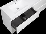 72" Floating Bathroom Vanity with Sink, Modern Wall-Mounted Bathroom Storage Vanity Cabinet with 2 W1573P152690