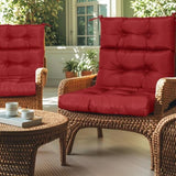 2 Pcs Set High Back Patio Chair Cushions, Tufted Rocking Chair Cushions, Adirondack Cushions for W419P287335