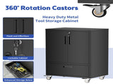 Tool Cart with Wheels, 40" H x 30" W x 20" D, Mobile Tool Cabinet with Lockable Casters & Drawer, T2398P407327