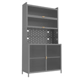 73'' Tall Kitchen Pantry Cabinet , 6 Level Flip Door with Pegboard Spacious, Adjustable & Stylish W3387P306357