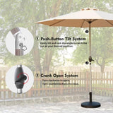 ZUN 10FT Patio Umbrella, Outdoor Table Umbrella with Push Button Tilt and Crank, UV Protection W1859P195942