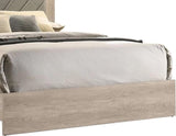 Contemporary 1pc Cream Finish Eastern King Size Bed Bedroom Furniture Gray V-Design Headboard B011P236819