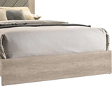 Contemporary 1pc Cream Finish California King Size Bed Bedroom Furniture Gray V-Design Headboard B011P236816