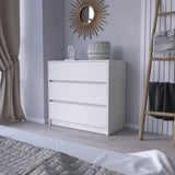 Dresser Maldus, Three Drawers, White Finish B092122831