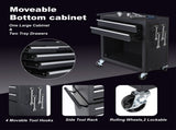 Tool Chest, 8-Drawer Rolling Tool Storage Cabinet with 2 in 1 Detachable Top Tool Box, Liner, 60961063